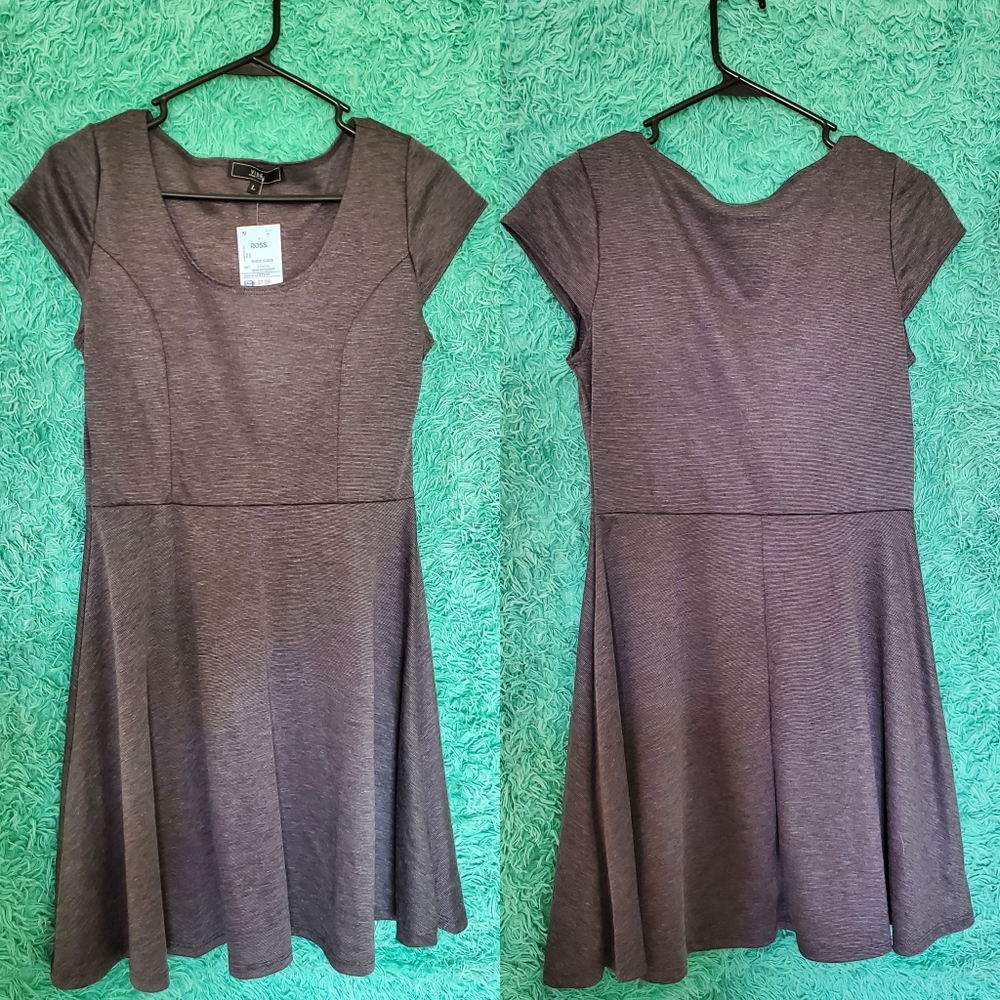 Grey scoop neck dress
